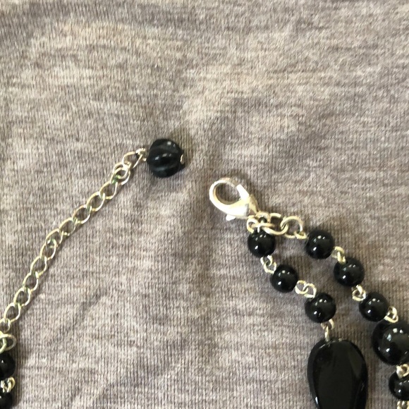 Talbots double strand black stone necklace - Picture 2 of 3
